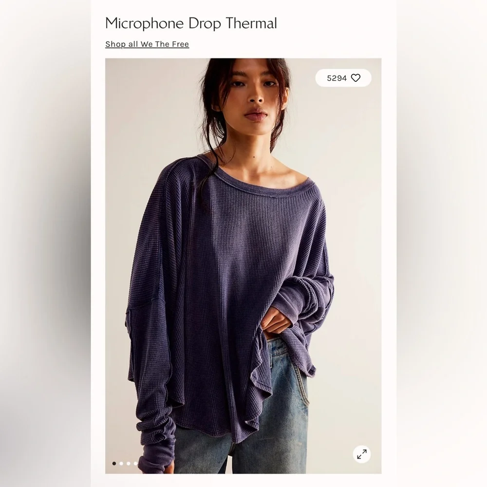 NWT Free People Microphone Drop thermal